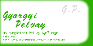 gyorgyi pelvay business card